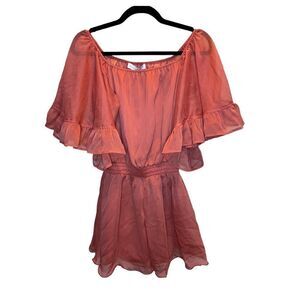 NWT Endless Rose Off Shoulder Ruffle Romper